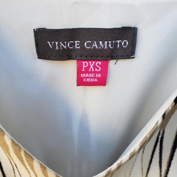 Vince Camuto Linear Echoes Print Dress - Size PXS - Picture 5 of 12